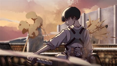 Attack On Titan Levi Ackerman Going To Take Sword To Fight HD Anime ...