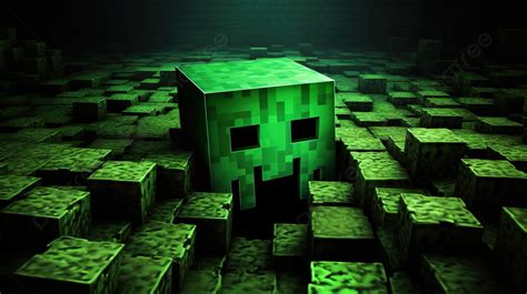 Minecraft Creeper No Fundo Escuro, Imagem Trepadeira Minecraft ...