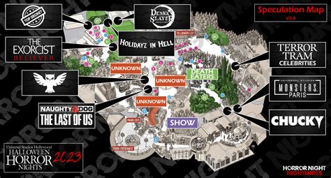 New Speculation Map for Halloween Horror Nights 2023 at Universal ...