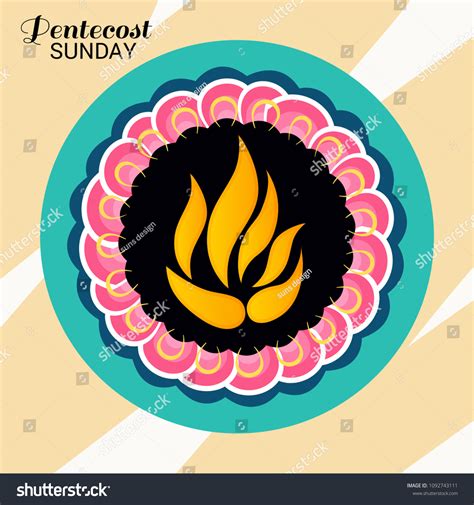 Vector Illustration Background Pentecost Holy Spirit Stock Vector ...