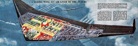 1949 ... airliner of the future! | Flying wing, Aviation history, Cutaway