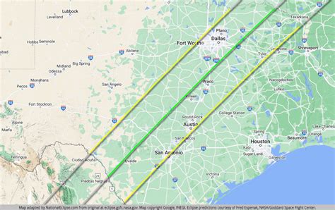 2024 Total Solar Eclipse Map - map of interstate