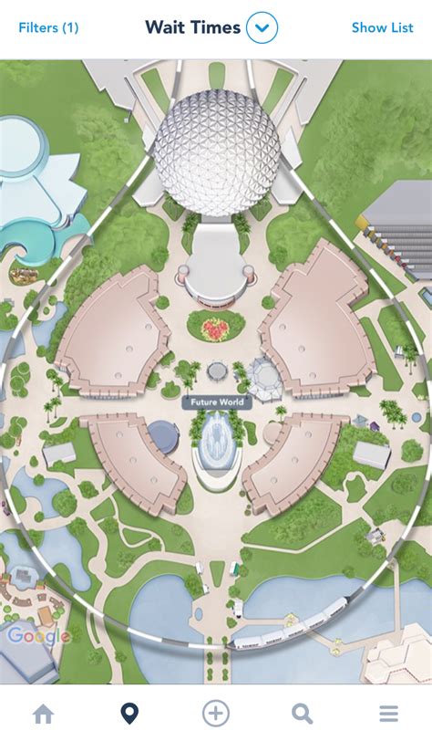 Updated Epcot Future World Map Now Missing Fountain of Nations and Club ...