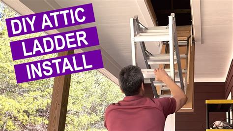 Attic Ladder DIY Solo Install - 5 Easy Steps How To Install - YouTube