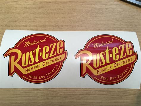 Rusteze Rusty Rust Cars Lightning McQueen Car Van Stickers X2 100mm | eBay