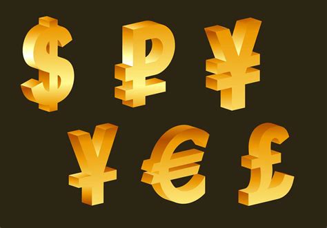 3d golden currency symbols 96208 Vector Art at Vecteezy