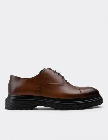 Tan Leather Classic Shoes - Deery