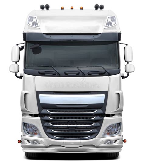 Modern European DAF XF Truck in White. Stock Image - Image of symbols ...