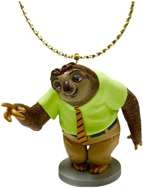 Zootopia Flash Slothmore PVC Ornament Figure Holiday Charm 4” Figurine ...