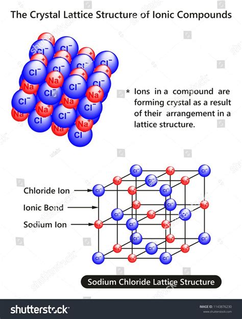 The Crystal Lattice Structure of Ionic Compounds infographic diagram ...