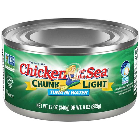 Chicken of the Sea Chunk Light Tuna in Water, 12 oz Can - Walmart.com