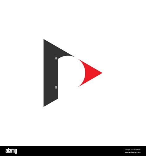 letter p negative space triangle logo vector Stock Vector Image & Art ...