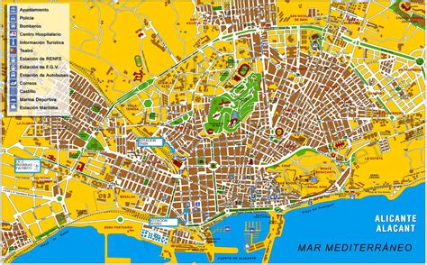 Alicante map - Full size