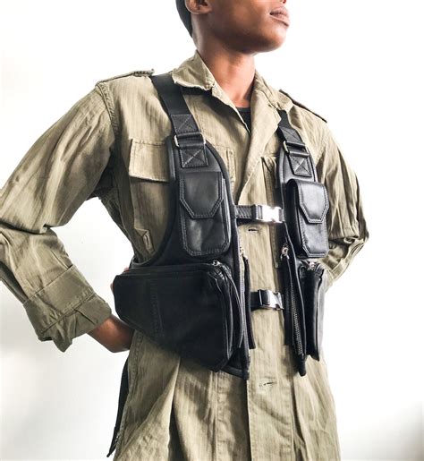 Street Tactical Techwear Leather Holster Vest