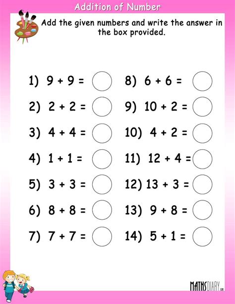 Addition/Subtraction of numbers worksheets - Math Worksheets ...