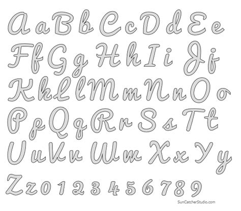 Printable Cursive Letter Stencils