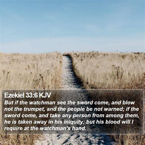 Ezekiel 33:6 KJV Bible Verse Images