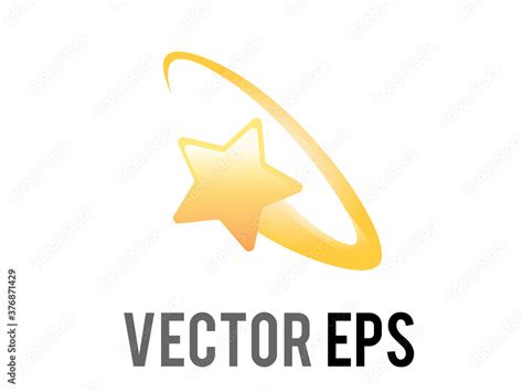 Vector cartoon styled stylised star swirling emoji icon in a yellow ...