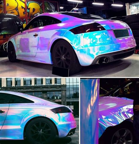 iridescent car wrap white - Rasheeda Knox