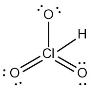 Determine the Lewis Dot Structure for chloric acid:HClO3 | Pearson+ ...