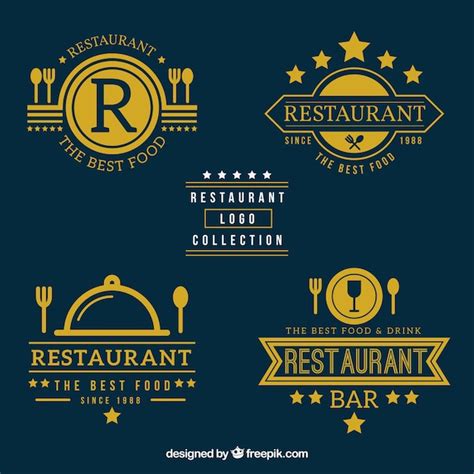 Restaurant logo collection | Free Vector