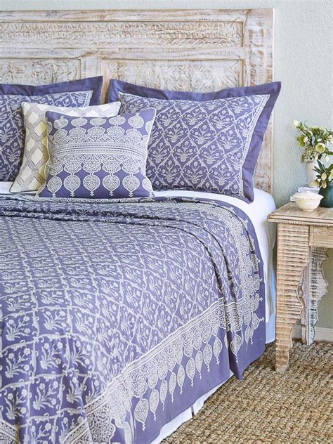 Indian Bedspreads: Block Print Bedspreads From India - Saffron Marigold