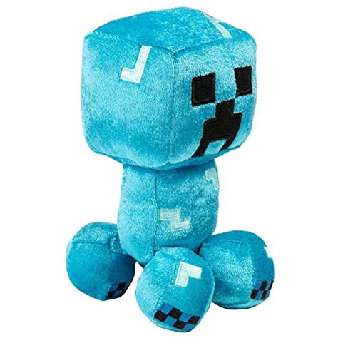 JINX Minecraft Happy Explorer Charged Creeper Plush Stuffed Toy Blue 7 ...