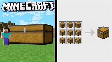 How to Craft a WORKING GIANT CHEST in Minecraft! | Doovi