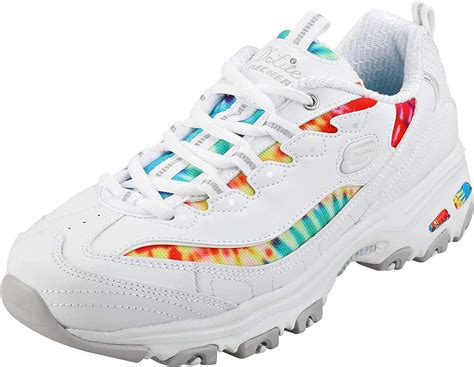 Amazon | Skechers Women's D'Lites-Summer Fiesta Sneaker, White/Multi, 6 ...