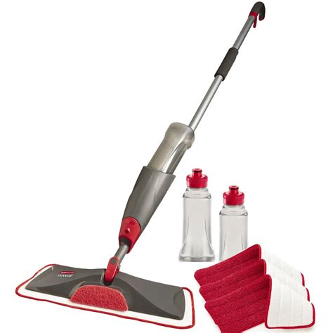 Rubbermaid Reveal Spray Mop Floor Cleaning Kit with Wet Pads and Refill ...