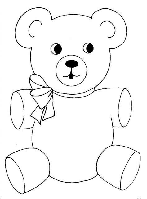 Free Printable Teddy Bear Coloring Pages For Kids | Bear coloring pages ...