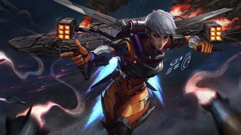 Download Valkyrie Apex Legends In Battle Wallpaper | Wallpapers.com