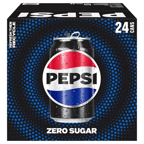 Pepsi Zero Sugar Cola 24 pk Cans - Shop Soda at H-E-B