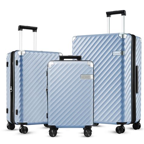 LUGGEX PC 3 Piece Luggage Sets with Spinner Wheels - Expandable Hard ...