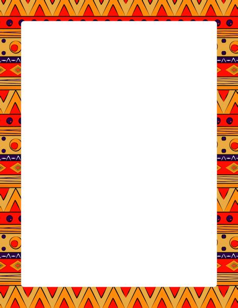 African Border: Clip Art, Page Border, and Vector Graphics | Page ...