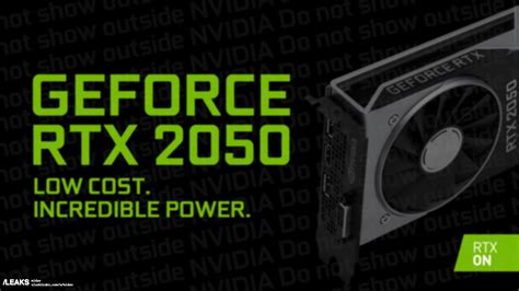 Первые изображения видеокарты Nvidia GeForce RTX 2050 (ОБНОВЛЕНО: фейк)