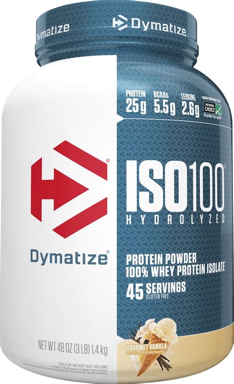 Dymatize ISO100 Hydrolyzed Whey Isolate Protein Powder, Gourmet Vanilla ...