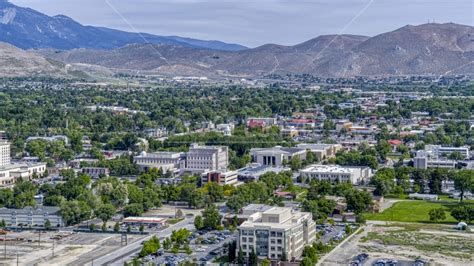 The Nevada State Capitol dome and state government buildings in Carson ...