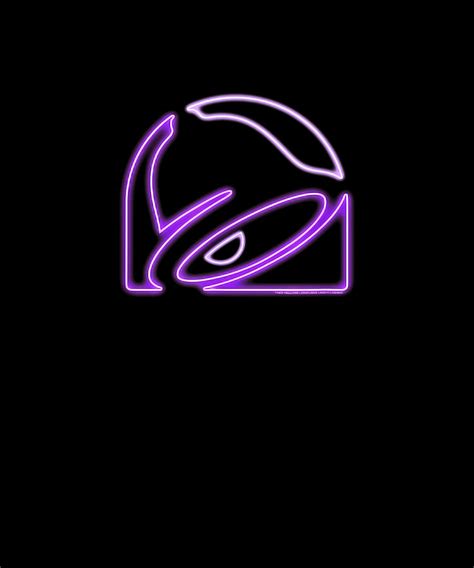 Taco Bell Purple Neon Sign Logo Digital Art by Mark Rimar