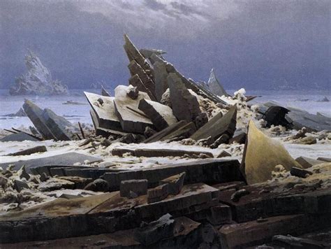 “El mar de hielo”, de Caspar David Friedrich (1824). - líneas sobre arte