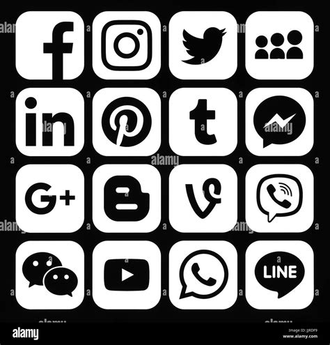 Instagram logo black and white hi-res stock photography and images - Alamy