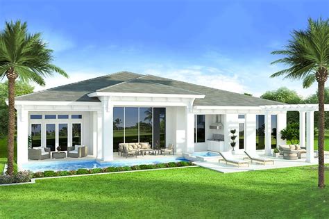 Plan 86083BS: One-Level Beach House Plan with Open-Concept Floor Plan ...