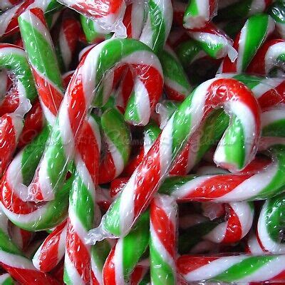 50 RED GREEN MINI PEPPERMINT CHRISTMAS CANDY CANES X'MAS DECORATION ...