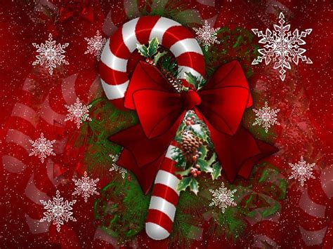 CANDY CANES, red, candy, stripes, christmas, snowflakes, canes, HD ...