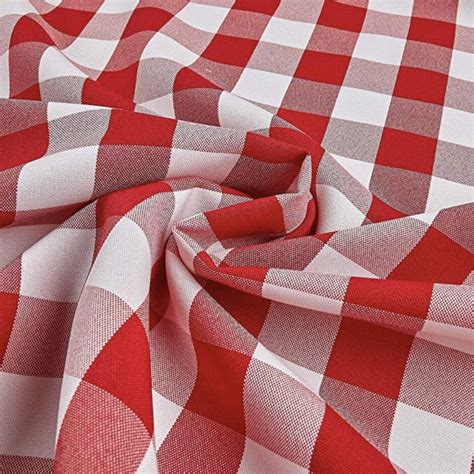 Checkered 1" Gingham 100% Polyester Buffalo Check Fabric by the 5, 10 ...