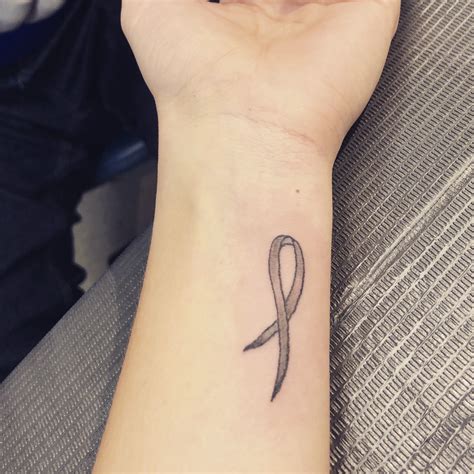 Brain Cancer Ribbon Tattoos