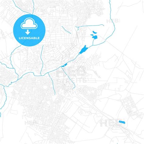 Ndola, Zambia PDF vector map with water in focus - HEBSTREITS Sketches ...