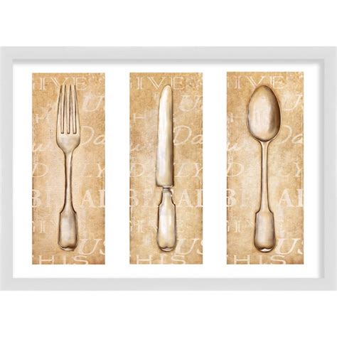 Living 31, Classic Spoon, Fork & Knife, 20 x 14.5 WALL ART - Walmart ...