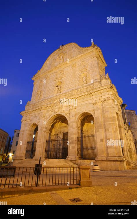 Duomo, Cathedral at night, Sassari, Sardinia, Italy Stock Photo - Alamy