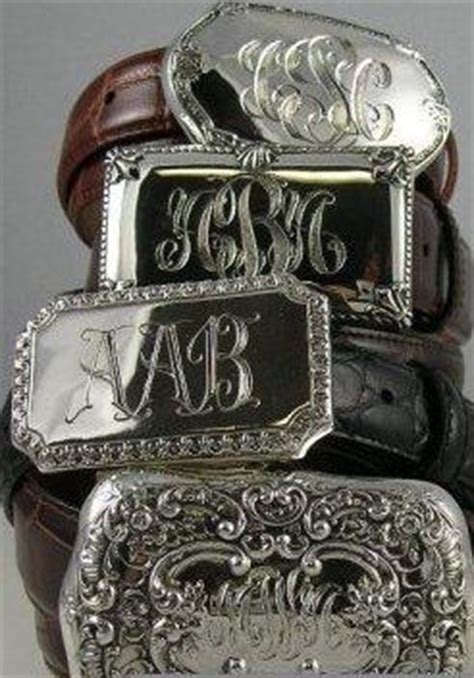 Sterling Silver Belt Buckles Are Hand Engraved With Bea